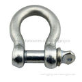 Shackle, European Large Bow Type, Made of Steel, Forged, Electro-galvanized/Zinc-plated